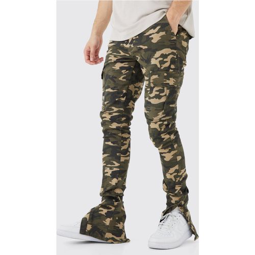 Tall - Pantalon cargo skinny à imprimé camouflage - 30 - Boohooman - Modalova