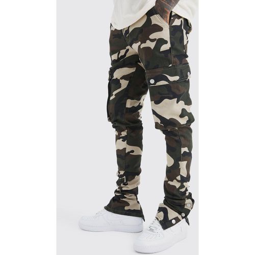 Pantalon cargo skinny à imprimé camouflage - 28 - Boohooman - Modalova