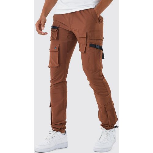 Pantalon cargo ajusté à taille élastique - S - Boohooman - Modalova