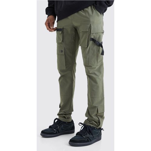 Pantalon cargo ajusté à taille élastique - L - Boohooman - Modalova