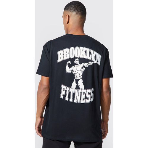 T-shirt de sport à slogan Brooklyn - MAN Active - Boohooman - Modalova