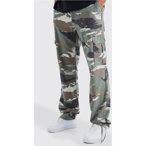 Tall - Pantalon cargo ample à imprimé camouflage - 32 - Boohooman - Modalova