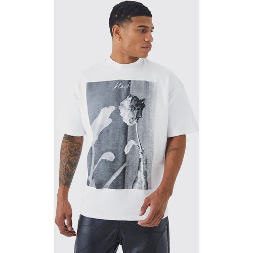 T-shirt oversize épais imprimé - S - Boohooman - Modalova