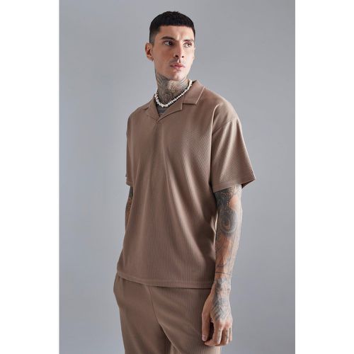 Polo oversize côtelé - S - Boohooman - Modalova