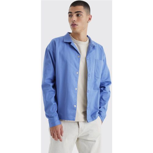 Surchemise ample en twill Harrington - L - Boohooman - Modalova