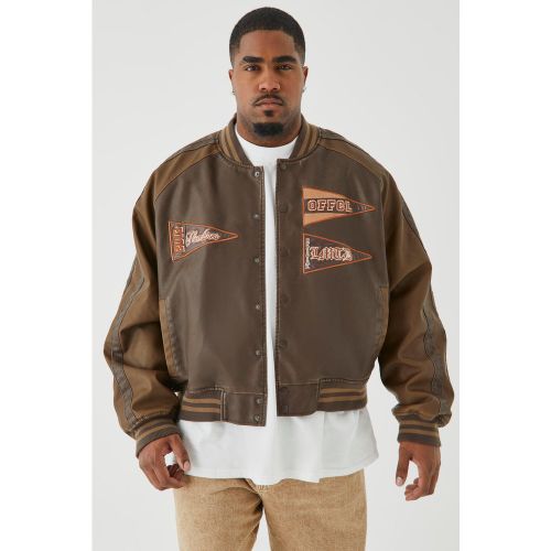 Grande taille - Veste universitaire oversize - XXL - Boohooman - Modalova