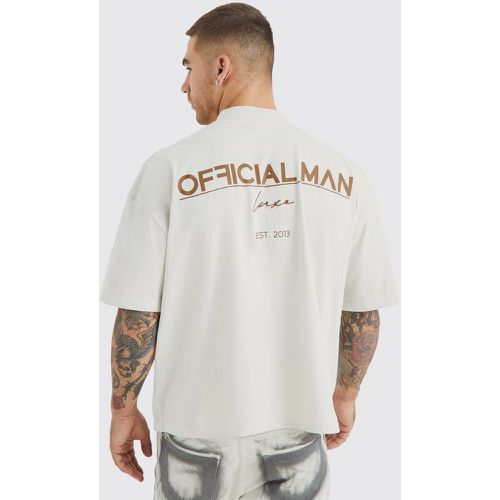 T-shirt oversize épais à broderie Luxe - S - Boohooman - Modalova