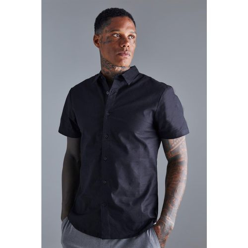 Chemise slim à manches courtes - S - Boohooman - Modalova