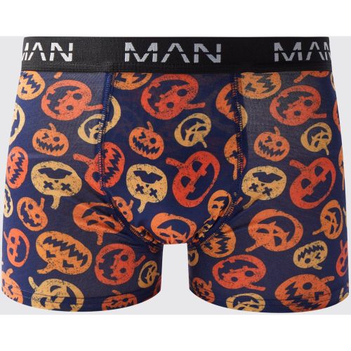 Boxer à imprimé citrouilles - Halloween - S - Boohooman - Modalova