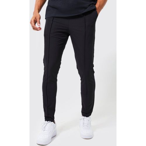 Pantalon léger à pinces et taille élastique - S - Boohooman - Modalova