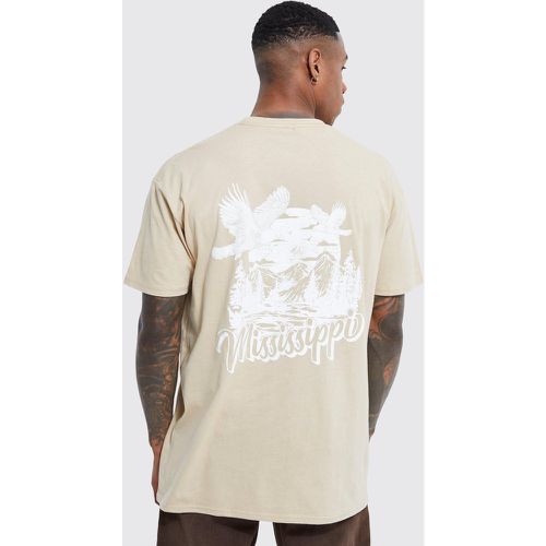 T-shirt oversize à slogan Mississippi - Boohooman - Modalova