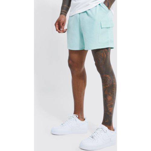 Short cargo en lin à taille élastique - L - Boohooman - Modalova