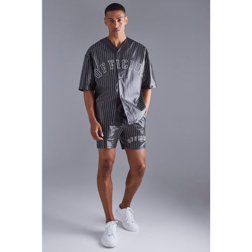 Ensemble oversize avec chemise et short - L - Boohooman - Modalova