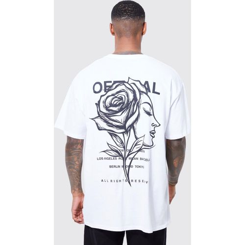 T-shirt oversize imprimé rose - M - Boohooman - Modalova