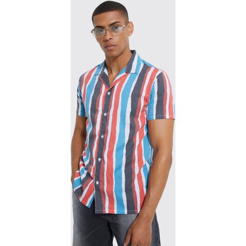 Chemise rayée à manches courtes - M - Boohooman - Modalova