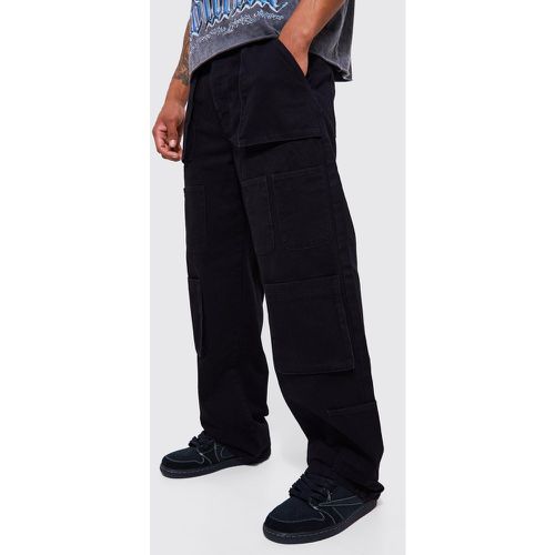 Jean baggy à poches multiples homme - 30R - Boohooman - Modalova