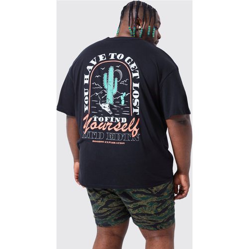 Grande taille - T-shirt oversize imprimé cactus - - XXXXL - Boohooman - Modalova