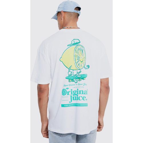 T-shirt oversize à col montant et slogan Cool Lemonade - S - Boohooman - Modalova