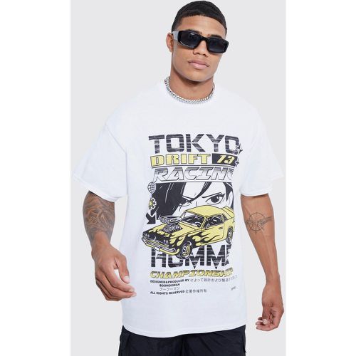 T-shirt oversize imprimé Tokyo Drift - Boohooman - Modalova