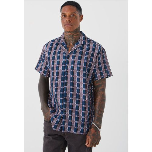 Chemise oversize en velours à carreaux - XL - Boohooman - Modalova