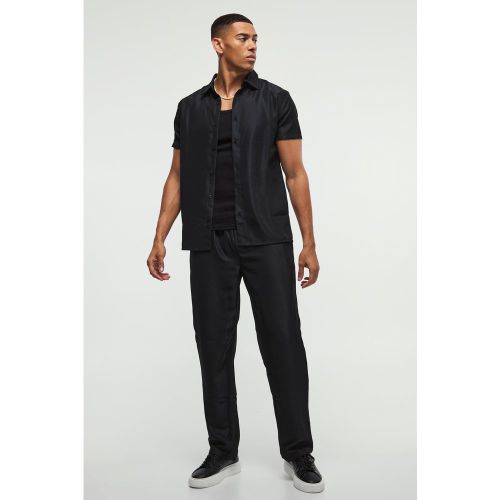 Ensemble en twill doux avec chemise et pantalon - S - Boohooman - Modalova