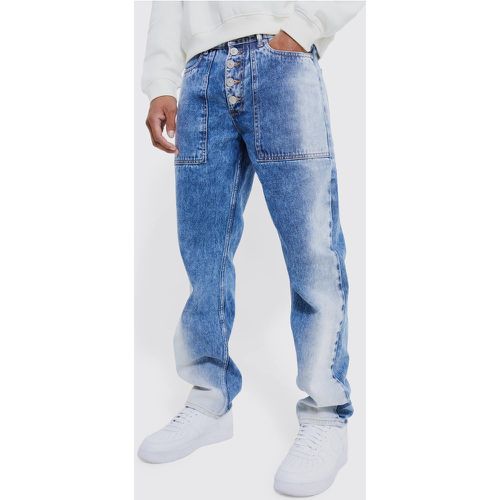 Tall - Jean ample délavé - 28R - Boohooman - Modalova