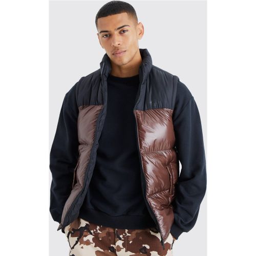 Doudoune color block sans manches - L - Boohooman - Modalova