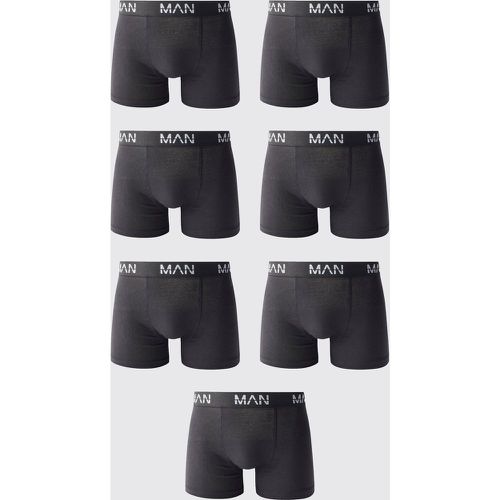 Lot de 7 boxers mi-longs à inscription - MAN - S - Boohooman - Modalova