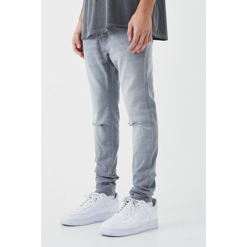 Jean skinny déchiré aux genoux - 34R - Boohooman - Modalova