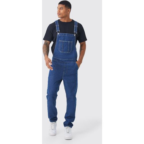 Salopette longue en jean - S - Boohooman - Modalova