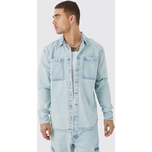 Surchemise en jean à manches longues - S - Boohooman - Modalova