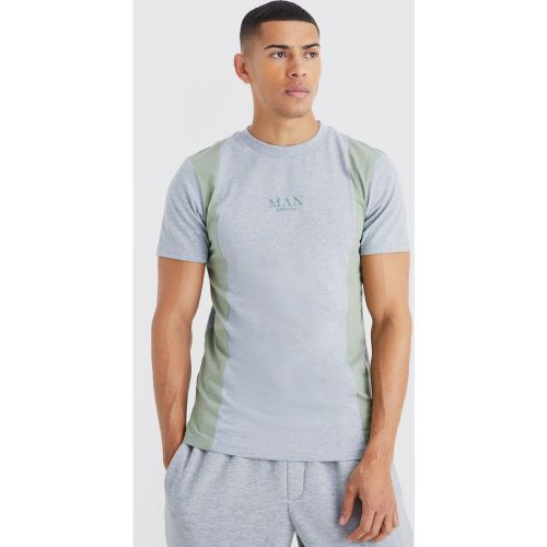 T-shirt cintré color block - L - Boohooman - Modalova