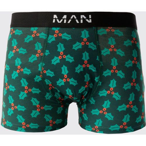 Boxer à imprimé houx - L - Boohooman - Modalova