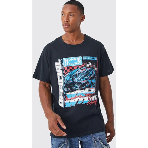 T-shirt oversize imprimé Worldwide imprimé voiture - XS - Boohooman - Modalova