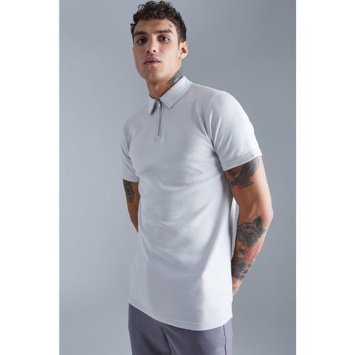 Polo cintré à surpiqûres - S - Boohooman - Modalova