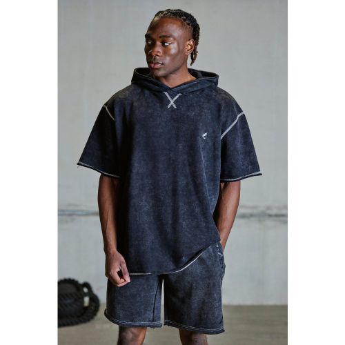 Sweat à capuche oversize délavé homme - M - Boohooman - Modalova