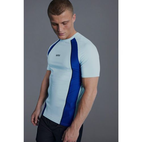 T-shirt de sport color block - MAN Active - XXL - Boohooman - Modalova