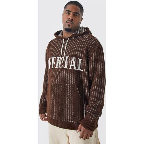 Grande taille - Sweat à capuche oversize en maille côtelée - XXL - Boohooman - Modalova