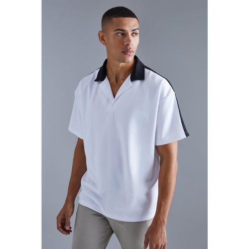 Polo oversize à bandes latérales - L - Boohooman - Modalova