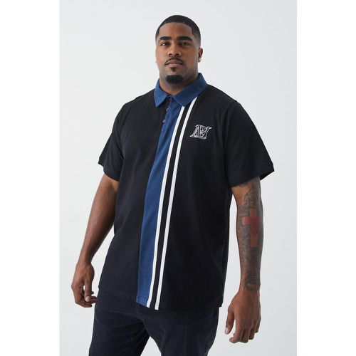 Grande taille - Polo rayé color block - XXL - Boohooman - Modalova