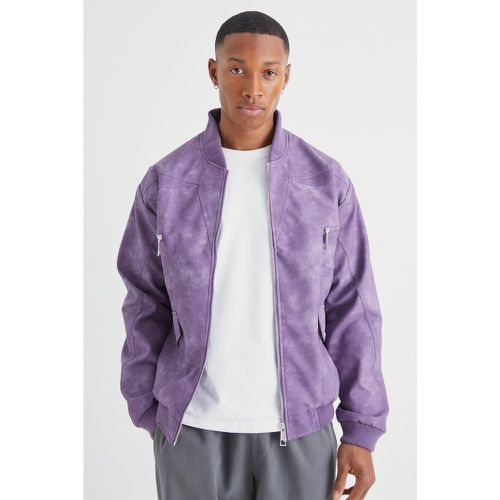 Bomber délavé à empiècement homme - S - Boohooman - Modalova