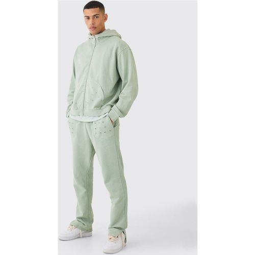 Survêtement oversize délavé - L - Boohooman - Modalova