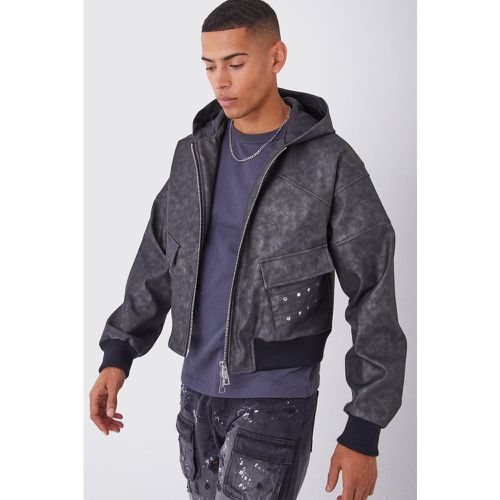 Bomber oversize délavé homme - L - Boohooman - Modalova