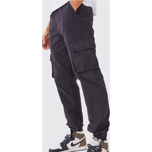 Jogging cargo à taille fixe - 28 - Boohooman - Modalova