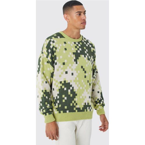 Pull oversize à imprimé camouflage - L - Boohooman - Modalova