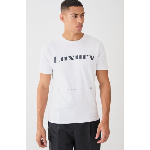 T-shirt cintré imprimé - L - Boohooman - Modalova