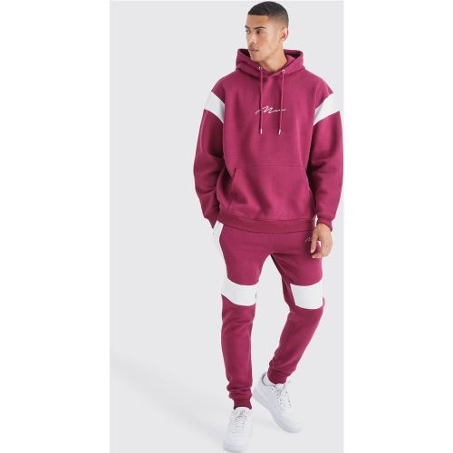 Survêtement oversize color block - MAN - XL - Boohooman - Modalova