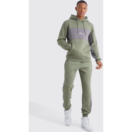 Survêtement color block avec sweat à capuche - MAN - M - Boohooman - Modalova
