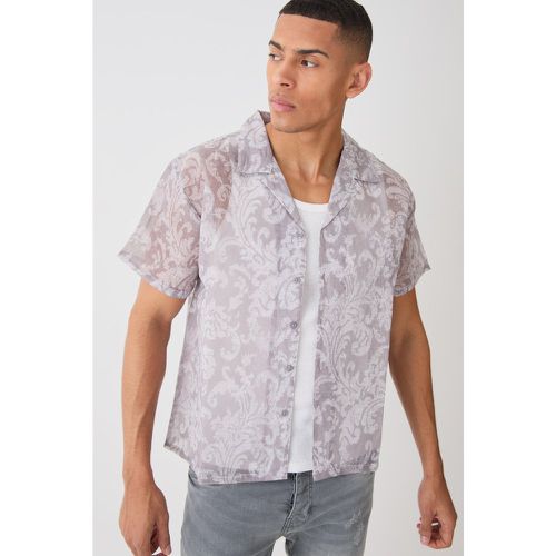 Chemise oversize à manches courtes et imprimé baroque - S - Boohooman - Modalova