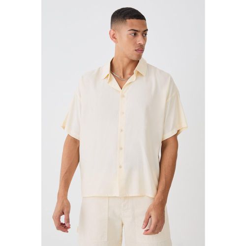 Chemise oversize unie en viscose - S - Boohooman - Modalova